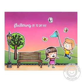 Sunny Studio Stamps: Spring Scenes Spring Showers Friendship Card by Anja Bytyqi