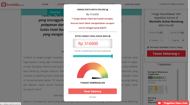 menawar harga di travelio