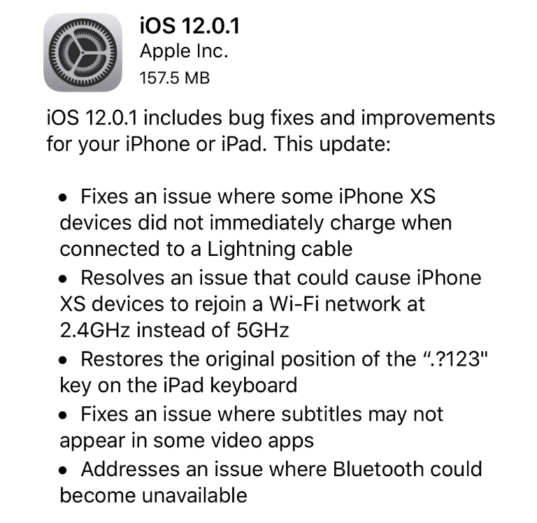 iOS 12.0.1