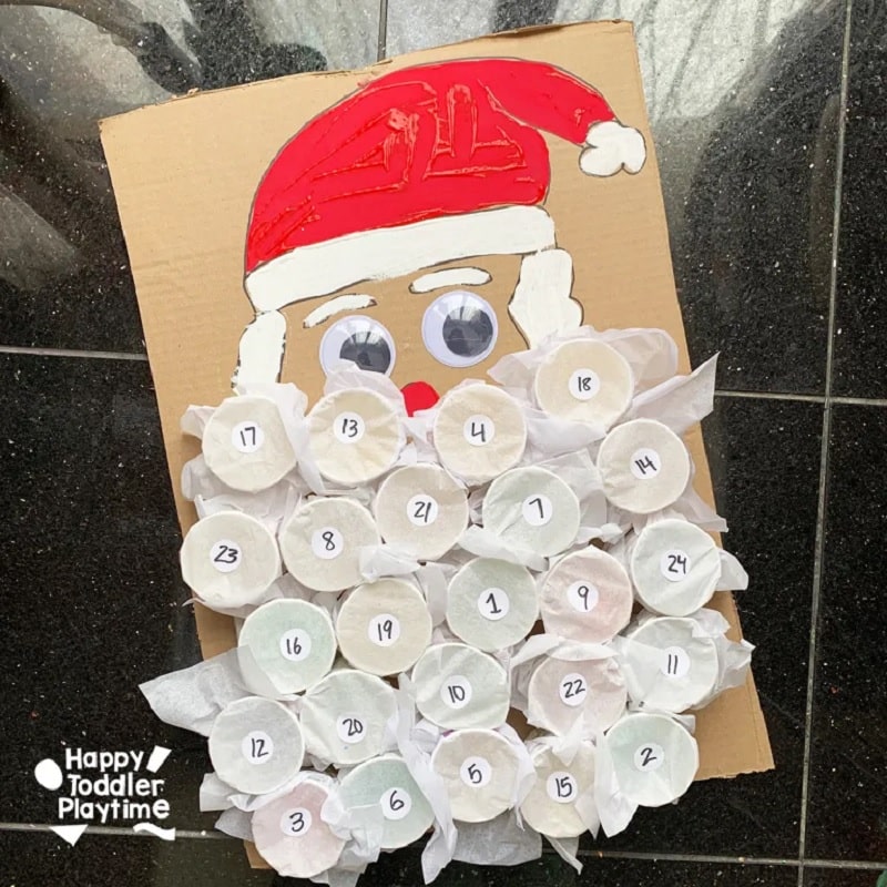 DIY santa punch advent calendar