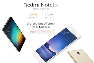 Xiaomi Redmi note 3 Cellphone Under 15,000 August 2016