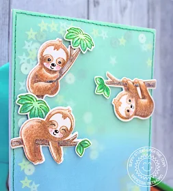 Sunny Studio Stamps: Silly Sloths Punny Sloth Themed Birthday Cards by Vanessa Menhorn and Anja Bytyqi