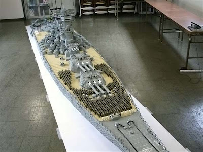 World War II battleship Yamato, rendered in Lego