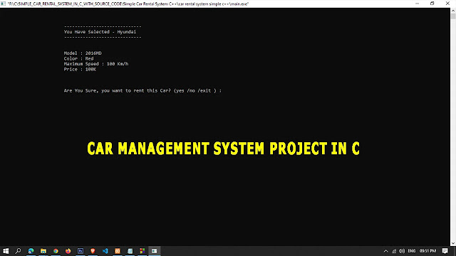 Car Management System Project in C++