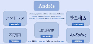 Andrés en Japonés, Coreano, Bengalí, Tailandés y Griego