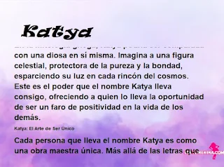 ▷ Significado del nombre Katya (✔)