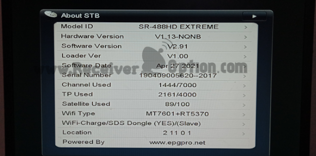 STARSAT MINI EXTREME SERIES HD RECEIVER NEW SOFTWARE V2.91 27 APRIL 2021