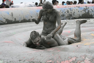 Mud wrestling