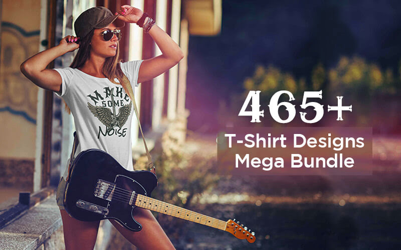 465+ T-Shirts Design Mega Bundle