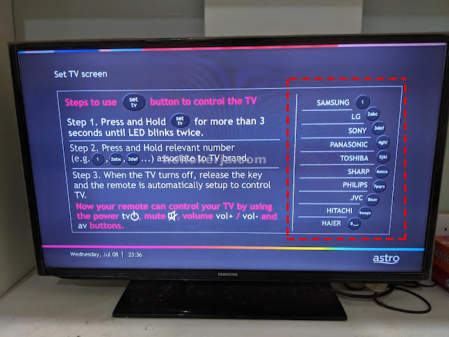 Cara Set Dan Sambungkan Remote Astro Dengan TV