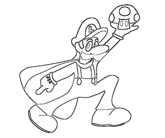 #20 Luigi Coloring Page