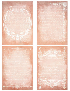 collage sheet background art script atc crafting digital