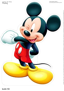 Mickey Mouse: Free Printable Centerpieces.