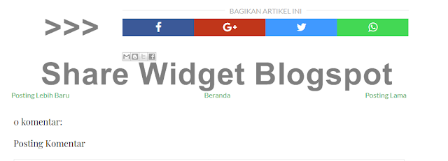 responsive share widget blogspot