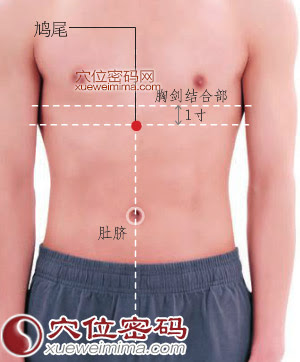 鳩尾穴位 | 鳩尾穴痛位置 - 穴道按摩經絡圖解 | Source:xueweitu.iiyun.com