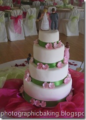 Rear of the finished zombie wedding cake