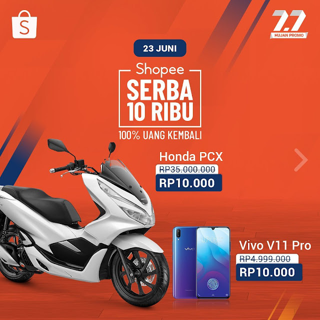 #Shopee - #Promo Serba 10 Ribu & 100% Uang Kembali (23 Juni 2019)