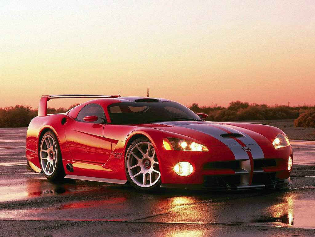 Cool Red Muscle Car Wallpaper