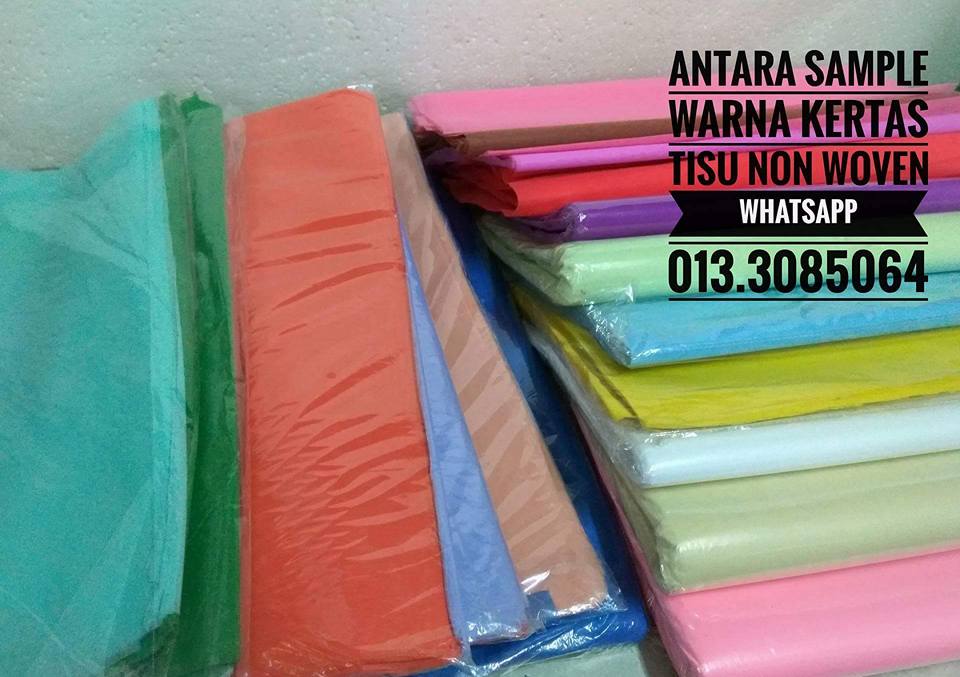 BUNGA TISU DAN CREPE KERTAS TISU NON WOVEN AKA NON WOVEN 