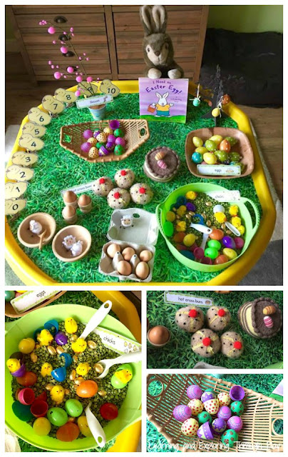 Learning and Exploring Through Play: Easter Themed Tuff Tray