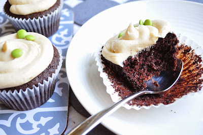 Guinness chocolate cupcakes with Baileys buttercream