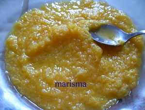 bizcocho naranja, pulpa