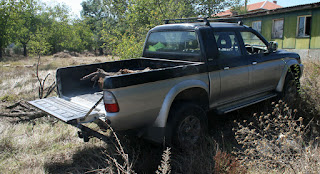 Thomas backed up and loading with logs