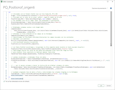 Power Query: Recuperar datos en cualquier posición