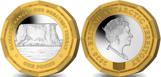 British Antarctic Territory 1 pound 2020 - Climate Change