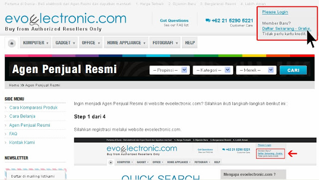 Belanja Elektronik lebih mudah di Evoelectronic.com
