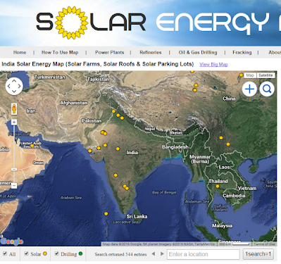 Map of Solar Farms in India