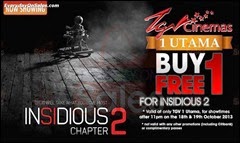 TGV Cinemas Insidious 2 Buy 1 FREE 1 Promotion 2013 Malaysia Deals Offer Shopping EverydayOnSales