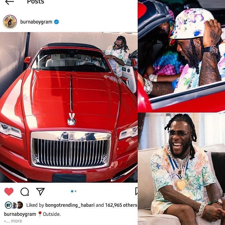 Kumekucha Watu Wangu...Burna Boy Amjibu Diamond Platnumz Kwa Kununua Rolls Royce