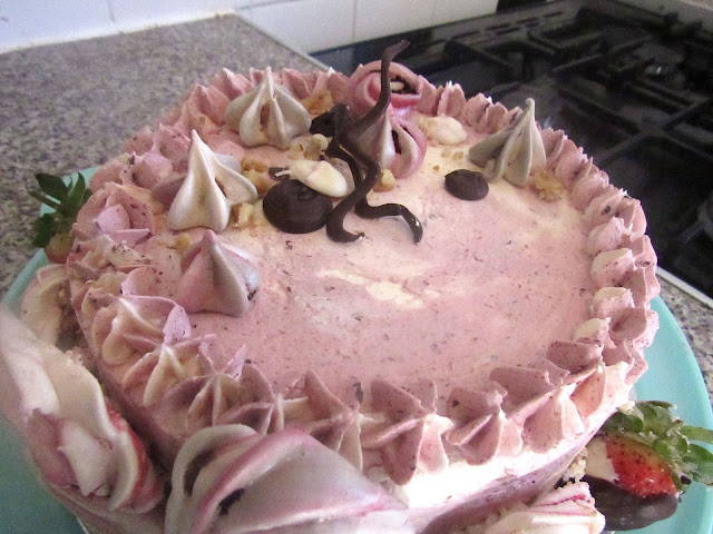 Cherry Chocolate Meringue Cake 2