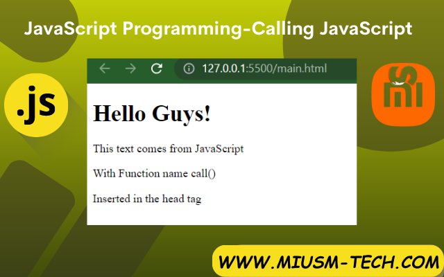 JavaScript Programming-Calling JavaScript