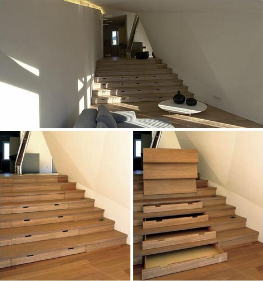 Stairs with Storage Drawers