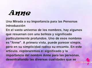 significado del nombre Anne