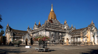 Historic Bagan Architecture pictured at the Ananada Temple