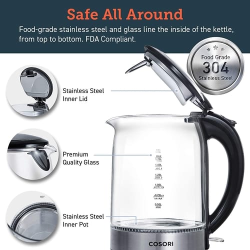 COSORI Electric Kettle Glass Hot Water Boiler