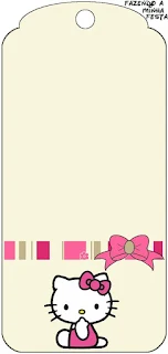 Hello Kitty with Flowers, Free Printable Tags.