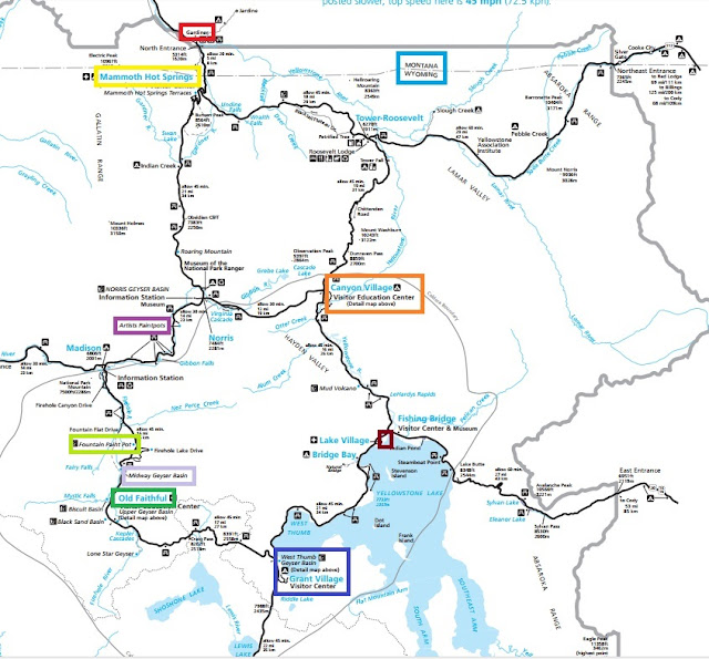 黃石國家公園, yellowstone national park, map, 地圖