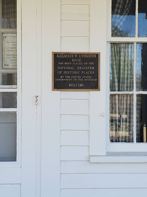 National Register of Historic Places Plaque on The Livingston House in Reynoldsburg, Ohio