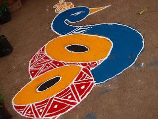 pongal rangoli drawing