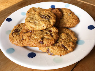 Oat, nut, and chocolate chip cookies - vegan, gluten free, low FODMAP