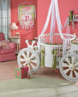 cuarto de bebé tema princesa