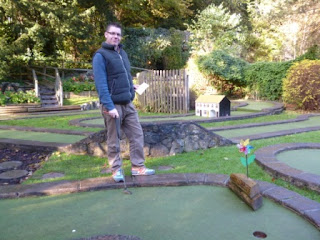 Richard Gottfried at the excellent Cheddar Crazy Golf course