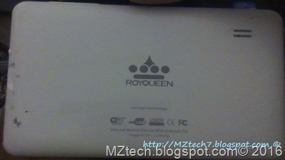 White RoyQueen Android Tablet