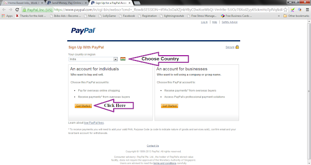 Paypal Account Registration- Step2