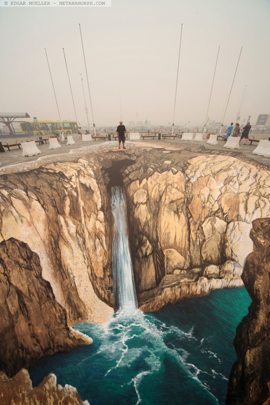 duality 3d street painting