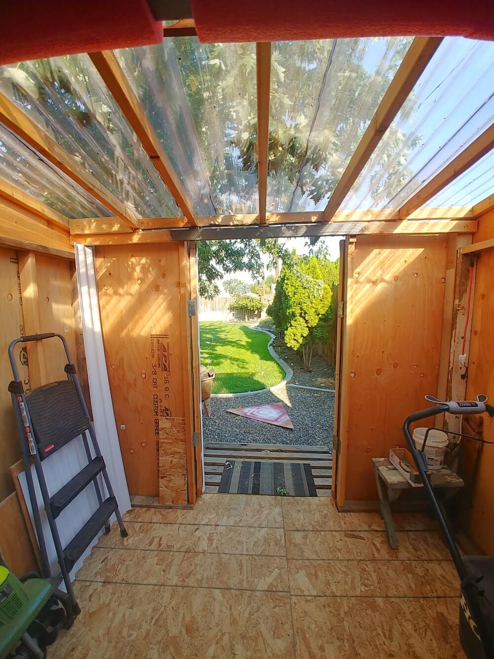 Building a Backyard Shed - Former Wood Storage Area